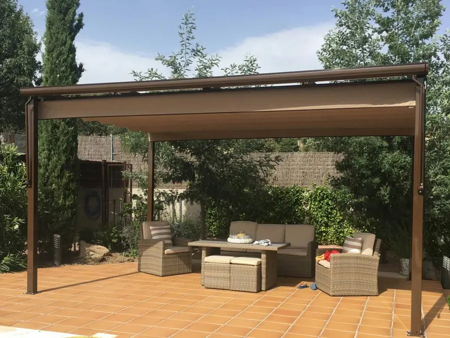 OFERTA PERGOLA ALUMINIO LACADO PERFIL 90X96