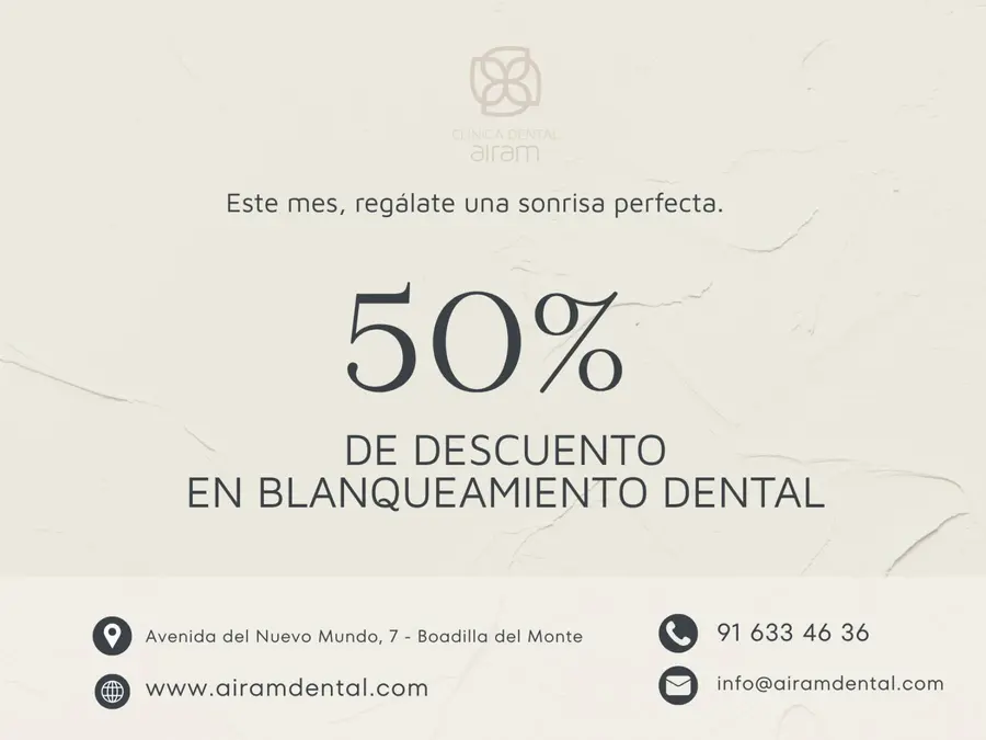 50% DE DESCUENTO EN BLANQUEAMIENTO DENTAL