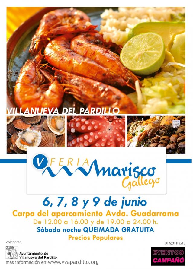 
                                                    Villanueva del Pardillo celebra la V Feria del Marisco Gallego