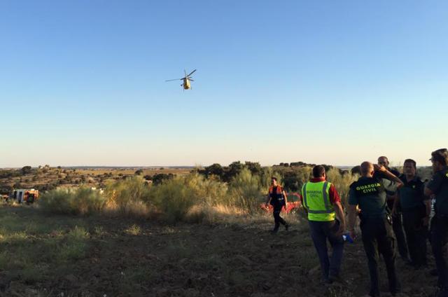 Aterrizaje forzoso de un helicóptero de emergencias en Villanueva de la Cañada