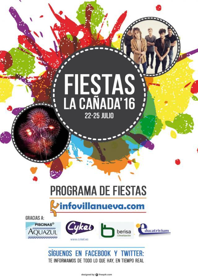 PROGRAMA DE FIESTAS DE VILLANUEVA DE LA CAÑADA 2016. 22 al 25 de Julio