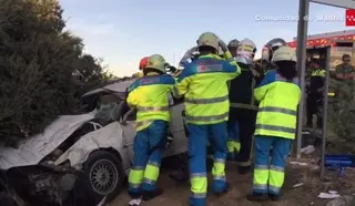 Un hombre herido de gravedad en un accidente en Villanueva de la Cañada